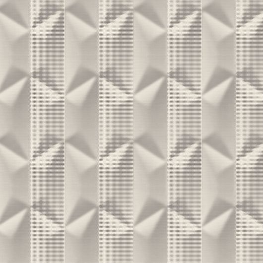 Обои флизелиновые  "Illusion" производства Loymina, арт. BR5 001/2, серо-бежевого цвета, с геометрическим рисунком с эффектом 3D , заказать в интернет-магазине